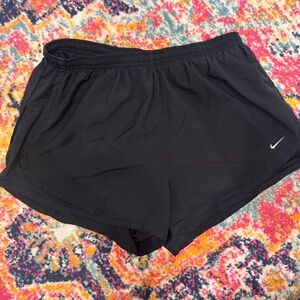 Nike Women's Black Athletic Running Shorts with Swoosh